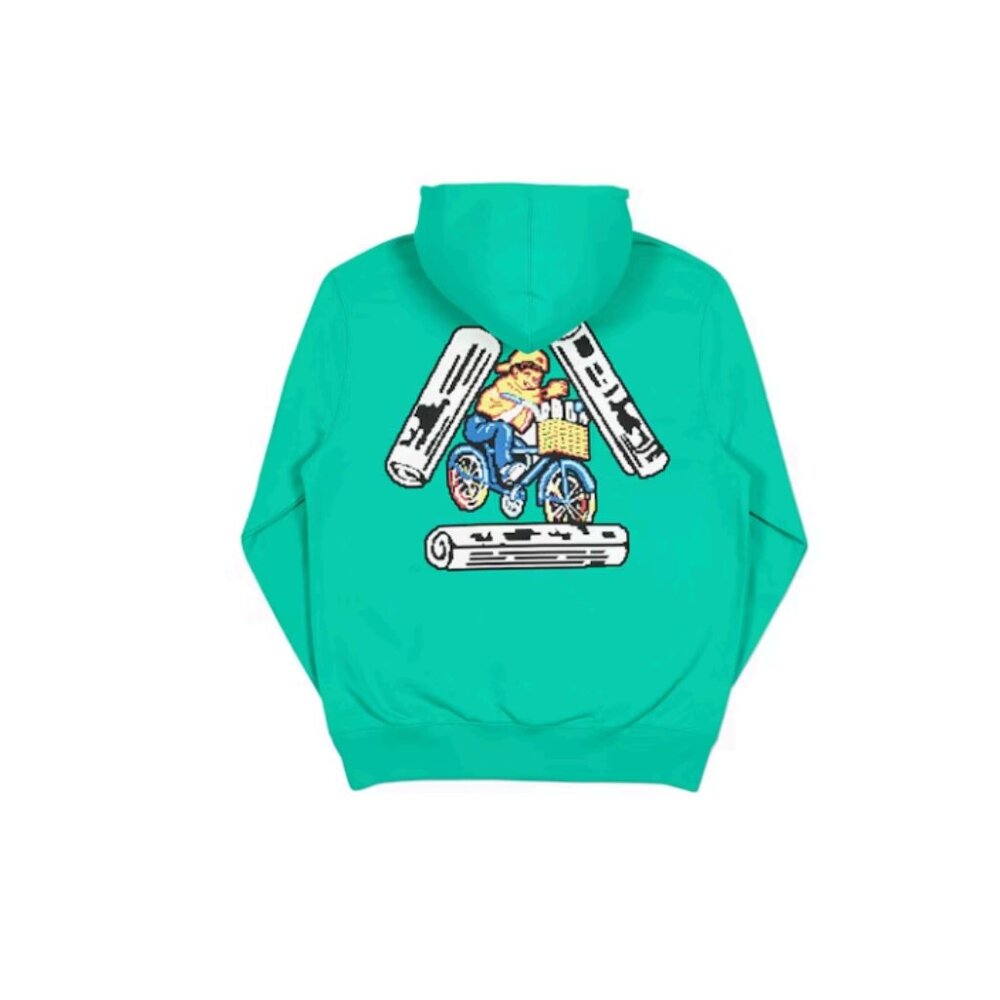 RARE Palace SkateBoards Palboy II Hooded FW2018 Sweatshirt Size M Pool Green